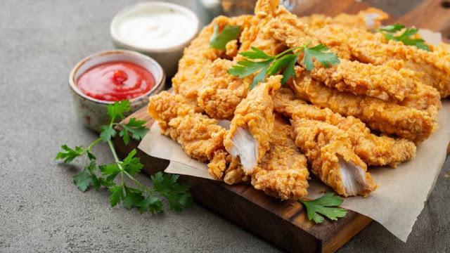 طريقة عمل استربس الدجاج 