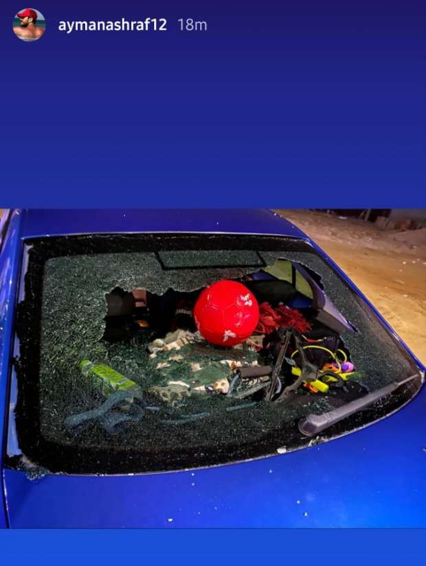 حادث سيارة أيمن أشرف